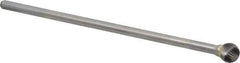 Atrax - 1/2" Cut Diam, 1/4" Shank Diam, Ball Head Single Cut Burr - Carbide, Radius End, 7/16" LOC, 6-7/16" OAL - Apex Tool & Supply