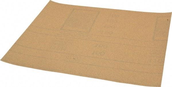 3M - 150 Grit, Garnet Sanding Sheet - 11" Long x 9" Wide, Very Fine Grade, A Weighted Paper Backing - Apex Tool & Supply
