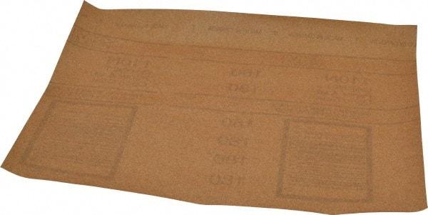 3M - 180 Grit, Garnet Sanding Sheet - 11" Long x 9" Wide, Very Fine Grade, A Weighted Paper Backing - Apex Tool & Supply