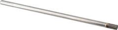 Atrax - 1/4" Cut Diam, 1/4" Shank Diam, Cylinder Head Double Cut Burr - Carbide, Flat End, 1/2" LOC, 6-1/2" OAL - Apex Tool & Supply