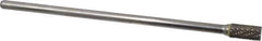 Atrax - 3/8" Cut Diam, 1/4" Shank Diam, Cylinder Head Double Cut Burr - Carbide, Flat End, 3/4" LOC, 6-3/4" OAL - Apex Tool & Supply
