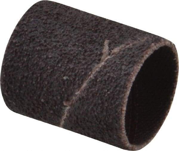 Made in USA - 50 Grit Aluminum Oxide Coated Spiral Band - 3/4" Diam x 1" Wide, Coarse Grade - Apex Tool & Supply