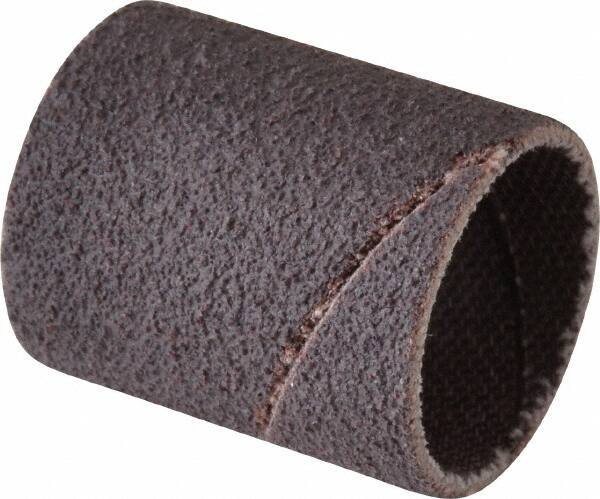 Made in USA - 80 Grit Aluminum Oxide Coated Spiral Band - 3/4" Diam x 1" Wide, Medium Grade - Apex Tool & Supply