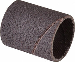 Made in USA - 80 Grit Aluminum Oxide Coated Spiral Band - 3/4" Diam x 1" Wide, Medium Grade - Apex Tool & Supply