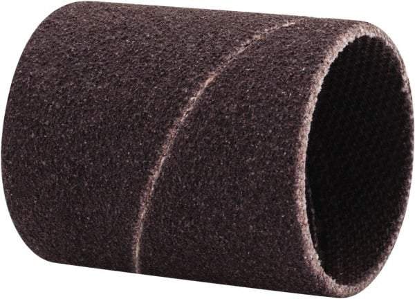 Made in USA - 120 Grit Aluminum Oxide Coated Spiral Band - 3/4" Diam x 1" Wide, Fine Grade - Apex Tool & Supply