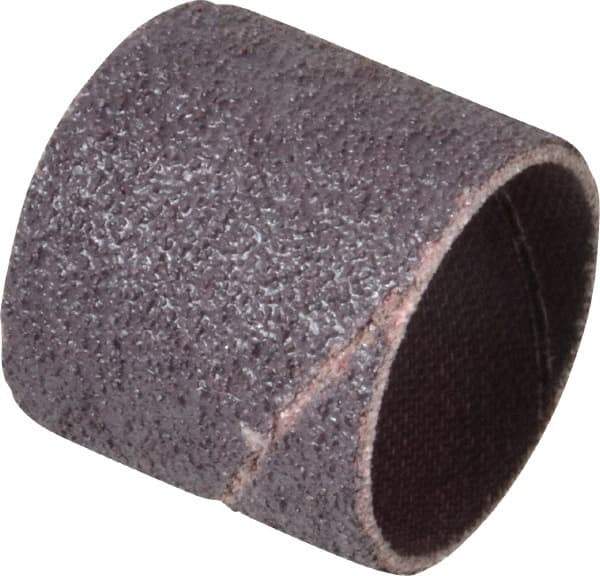 Made in USA - 50 Grit Aluminum Oxide Coated Spiral Band - 1" Diam x 1" Wide, Coarse Grade - Apex Tool & Supply
