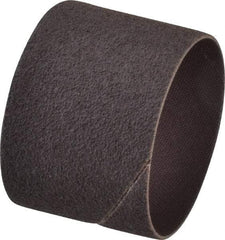 Made in USA - 80 Grit Aluminum Oxide Coated Spiral Band - 2" Diam x 1-1/2" Wide, Medium Grade - Apex Tool & Supply