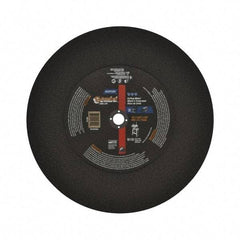 Norton - 10" Aluminum Oxide Cutoff Wheel - 3/32" Thick, 5/8" Arbor, 6,110 Max RPM, Use with Stationary Tools - Apex Tool & Supply