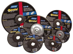 Norton - 24 Grit, 6" Wheel Diam, 1/8" Wheel Thickness, 7/8" Arbor Hole, Type 27 Depressed Center Wheel - Aluminum Oxide, 10,185 Max RPM, Compatible with Angle Grinder - Apex Tool & Supply