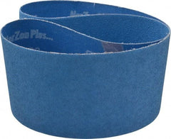 Norton - 4" Wide x 36" OAL, 60 Grit, Zirconia Alumina Abrasive Belt - Zirconia Alumina, Medium, Coated, X Weighted Cloth Backing, Series R823 - Apex Tool & Supply