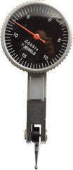 Value Collection - 0.03 Inch Range, 0.0005 Inch Dial Graduation, Horizontal Dial Test Indicator - 1.26 Inch Black Dial, 0-15-0 Dial Reading - Apex Tool & Supply