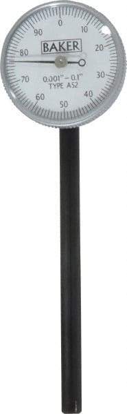 Value Collection - 0.1 Inch Range, 0.001 Inch Dial Graduation, Dial Test Indicator - White Dial, 0-100 Dial Reading - Apex Tool & Supply