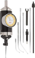 Value Collection - 10 Piece, Yellow Test Indicator Kit - 0.0002" Accuracy, 1/8" Ball Diam, 0.0005" Dial Graduation - Apex Tool & Supply