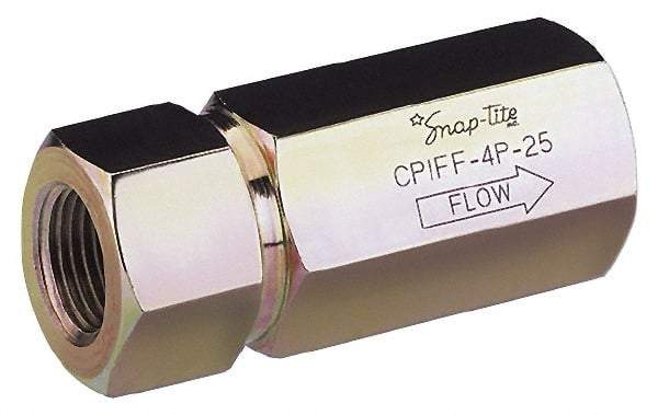 Parker - 1/4 Thread Steel Hydraulic Hose Check - 5,000 psi, 3 GPM - Apex Tool & Supply