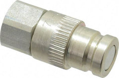Parker - 1/4 Thread Steel Hydraulic Hose Valved Coupler - 10,000 psi, 6 GPM - Apex Tool & Supply