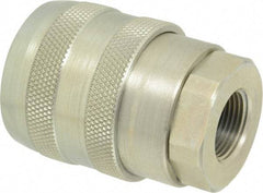 Parker - 3/4 Thread Steel Hydraulic Hose Valved Coupler - 7,500 psi, 40 GPM - Apex Tool & Supply
