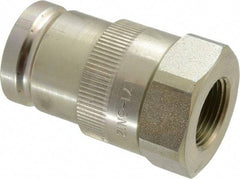 Parker - 3/4 Thread Steel Hydraulic Hose Valved Coupler - 7,500 psi, 40 GPM - Apex Tool & Supply