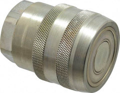 Parker - 1 Thread Steel Hydraulic Hose Valved Coupler - 7,500 psi, 90 GPM - Apex Tool & Supply