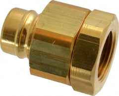 Parker - 1 Thread Brass Hydraulic Hose Valved Coupler - 1,750 psi, 80 GPM - Apex Tool & Supply