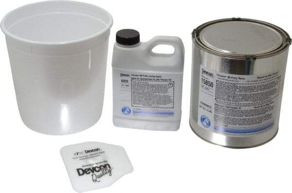 Devcon - 4 Lb Kit Black Urethane Putty - 120°F (Wet), 180°F (Dry) Max Operating Temp, 15 min Tack Free Dry Time - Apex Tool & Supply