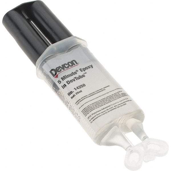 Devcon - 25 mL Tube Two Part Epoxy - 3 to 6 min Working Time, 1,900 psi Shear Strength - Apex Tool & Supply