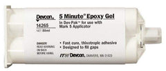 Devcon - 50 mL Cartridge Two Part Epoxy - 4 to 7 min Working Time, 2,500 psi Shear Strength - Apex Tool & Supply