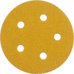 Made in USA - 5" Diam, 60 Grit, Aluminum Oxide Hook & Loop Disc - Medium Grade, Coated, E Weight Paper Backing, - Apex Tool & Supply