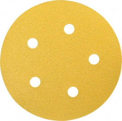 Made in USA - 5" Diam, 80 Grit, Aluminum Oxide Hook & Loop Disc - Medium Grade, Coated, C Weight Paper Backing, - Apex Tool & Supply