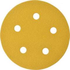 Made in USA - 5" Diam, 100 Grit, Aluminum Oxide Hook & Loop Disc - Fine Grade, Coated, C Weight Paper Backing, - Apex Tool & Supply