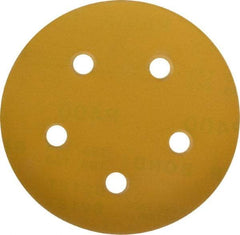 Made in USA - 5" Diam, 400 Grit, Aluminum Oxide Hook & Loop Disc - Super Fine Grade, Coated, C Weight Paper Backing, - Apex Tool & Supply