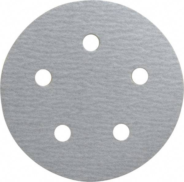 Made in USA - 5" Diam, 150 Grit, Silicon Carbide Hook & Loop Disc - Very Fine Grade, Coated, B Weight Paper Backing, - Apex Tool & Supply