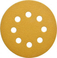 Made in USA - 5" Diam, 60 Grit, Aluminum Oxide Hook & Loop Disc - Medium Grade, Coated, E Weight Paper Backing, - Apex Tool & Supply