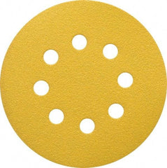 Made in USA - 5" Diam, 80 Grit, Aluminum Oxide Hook & Loop Disc - Medium Grade, Coated, C Weight Paper Backing, - Apex Tool & Supply