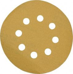 Made in USA - 5" Diam, 120 Grit, Aluminum Oxide Hook & Loop Disc - Fine Grade, Coated, C Weight Paper Backing, - Apex Tool & Supply
