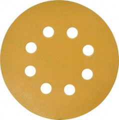 Made in USA - 5" Diam, 220 Grit, Aluminum Oxide Hook & Loop Disc - Very Fine Grade, Coated, C Weight Paper Backing, - Apex Tool & Supply