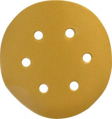 Made in USA - 6" Diam, 120 Grit, Aluminum Oxide Hook & Loop Disc - Fine Grade, Coated, C Weight Paper Backing, - Apex Tool & Supply