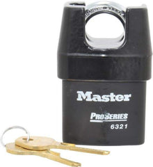 Master Lock - 3/4" Shackle Clearance, Keyed Alike Padlock - 5/16" Shackle Width, 5/16" Shackle Diam, Laminated Steel - Apex Tool & Supply
