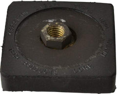 Tech Products - 350 Lb Capacity, 1/2-13 Thread, 5/8" OAL, Steel Stud, Tapped Pivotal Socket Mount Leveling Pad & Mount - 3" Base Diam, Neoprene Pad - Apex Tool & Supply