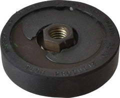 Tech Products - 700 Lb Capacity, 1/2-13 Thread, 3/4" OAL, Steel Stud, Tapped Pivotal Socket Mount Leveling Pad & Mount - 3" Base Diam, Neoprene Pad - Apex Tool & Supply