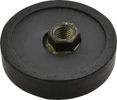 Tech Products - 1000 Lb Capacity, 1/2-13 Thread, 3/4" OAL, Steel Stud, Tapped Pivotal Socket Mount Leveling Pad & Mount - 3" Base Diam, Neoprene Pad - Apex Tool & Supply