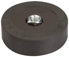 Tech Products - 3700 Lb Capacity, 3/4-10 Thread, Steel Stud, Studded Pivotal Socket Mount Leveling Pad & Mount - 5" Stud Length, 5" Base Diam, Neoprene Pad - Apex Tool & Supply