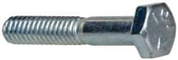 Made in USA - 1/4-20 UNC, 1-1/2" Length Under Head Hex Head Cap Screw - Partially Threaded, Grade 5 Steel, Zinc-Plated Finish, 7/16" Hex - Apex Tool & Supply