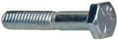Made in USA - 1/4-20 UNC, 1-1/2" Length Under Head Hex Head Cap Screw - Partially Threaded, Grade 5 Steel, Zinc-Plated Finish, 7/16" Hex - Apex Tool & Supply