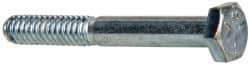 Made in USA - 1/4-20 UNC, 2" Length Under Head Hex Head Cap Screw - Partially Threaded, Grade 5 Steel, Zinc-Plated Finish, 7/16" Hex - Apex Tool & Supply
