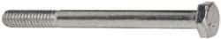 Made in USA - 1/4-20 UNC, 3" Length Under Head Hex Head Cap Screw - Partially Threaded, Grade 5 Steel, Zinc-Plated Finish, 7/16" Hex - Apex Tool & Supply