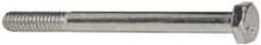 Made in USA - 1/4-20 UNC, 3" Length Under Head Hex Head Cap Screw - Partially Threaded, Grade 5 Steel, Zinc-Plated Finish, 7/16" Hex - Apex Tool & Supply