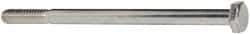 Made in USA - 1/4-20 UNC, 4" Length Under Head Hex Head Cap Screw - Partially Threaded, Grade 5 Steel, Zinc-Plated Finish, 7/16" Hex - Apex Tool & Supply
