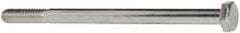 Made in USA - 1/4-20 UNC, 4" Length Under Head Hex Head Cap Screw - Partially Threaded, Grade 5 Steel, Zinc-Plated Finish, 7/16" Hex - Apex Tool & Supply