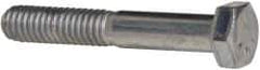 Made in USA - 5/16-18 UNC, 2" Length Under Head Hex Head Cap Screw - Partially Threaded, Grade 5 Steel, Zinc-Plated Finish, 1/2" Hex - Apex Tool & Supply