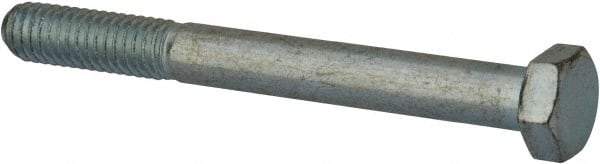 Made in USA - 5/16-18 UNC, 3" Length Under Head Hex Head Cap Screw - Partially Threaded, Grade 5 Steel, Zinc-Plated Finish, 1/2" Hex - Apex Tool & Supply